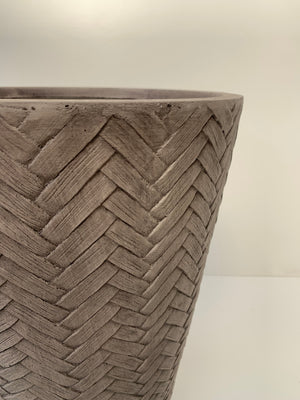 Macetero Mimbre-Moderno Cilíndrico