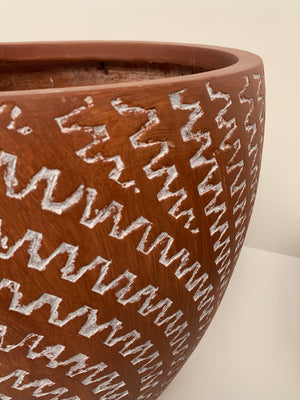 Macetero Indígena Rojo Cilíndrico