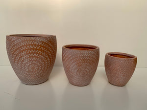 Macetero Indígena Rosado Cilíndrico