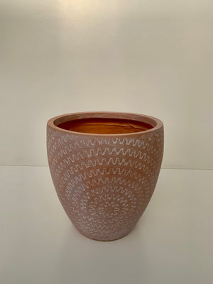 Macetero Indígena Rosado Cilíndrico