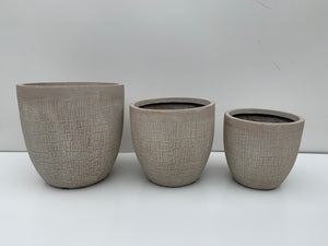 Macetero Bechamel Cuadriculado - Cilíndrico