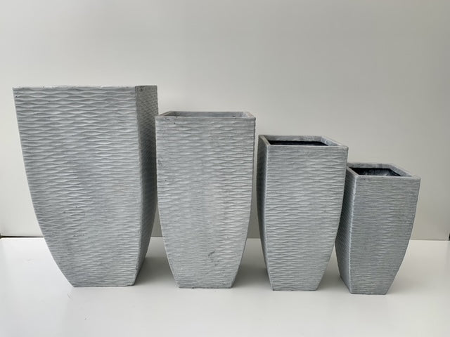 Macetero Hormigón de Río Cúbico