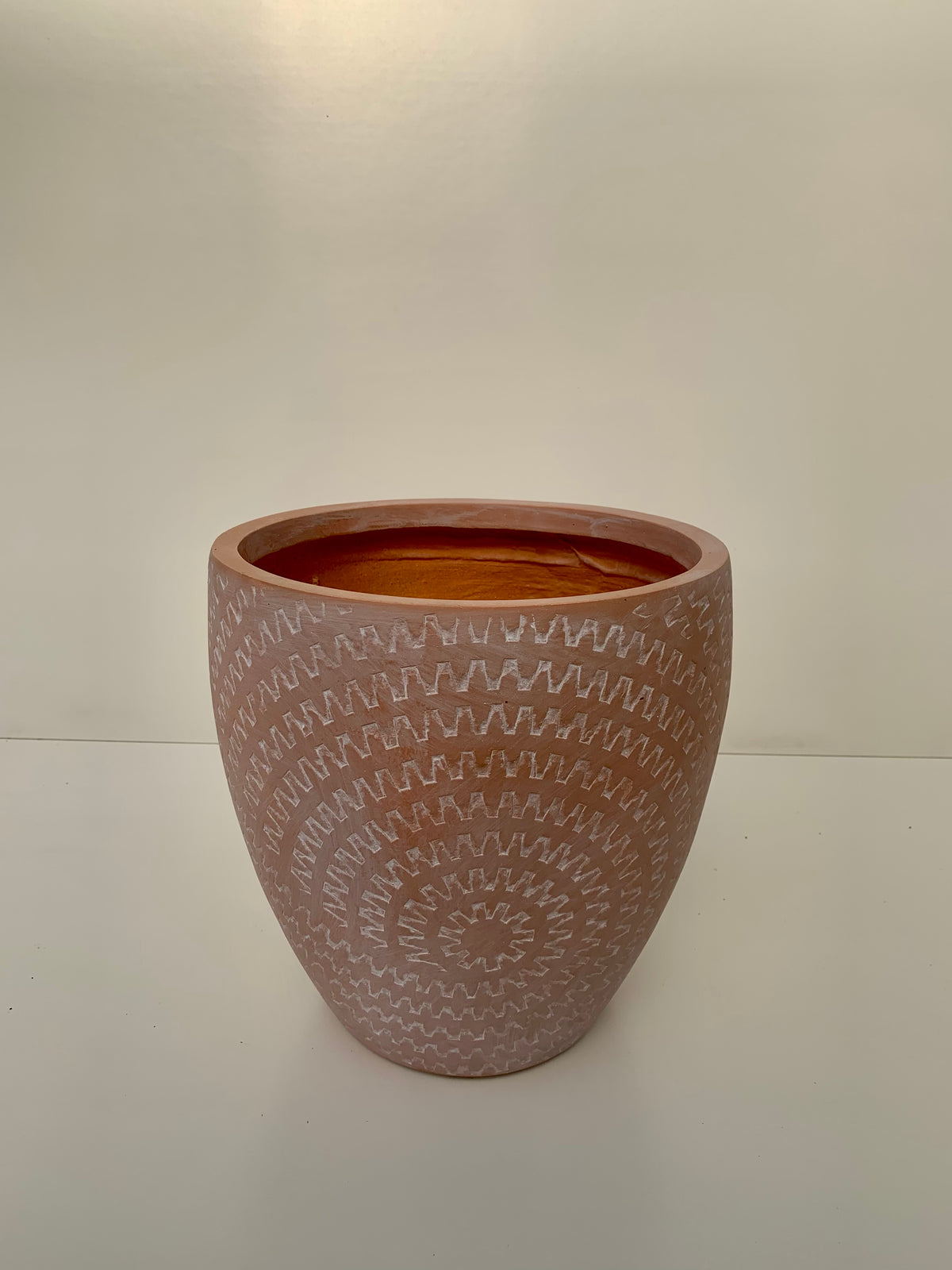 Macetero Indígena Rosado Cilíndrico