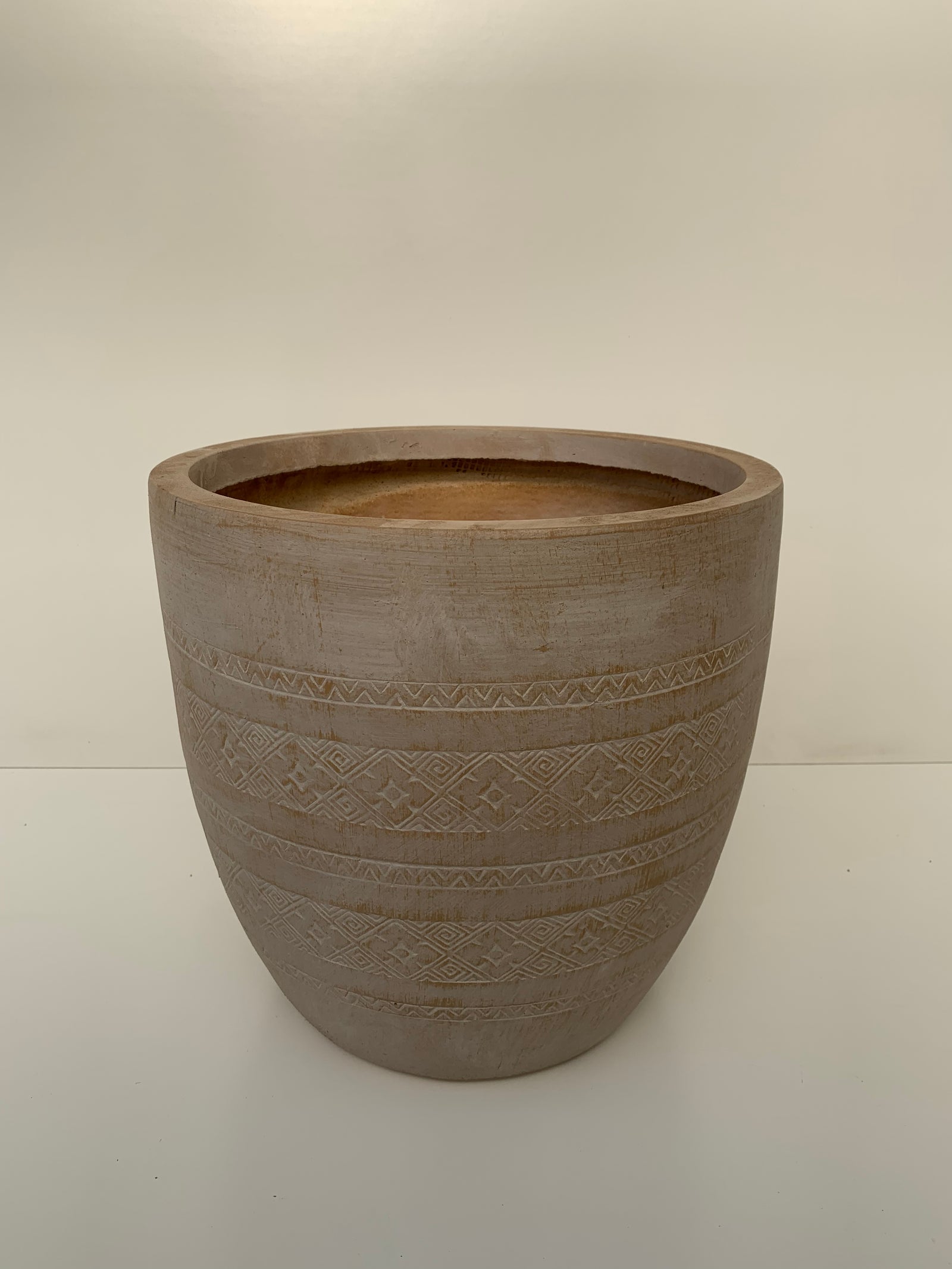 Macetero Tribal-Arcilla Cilíndrico