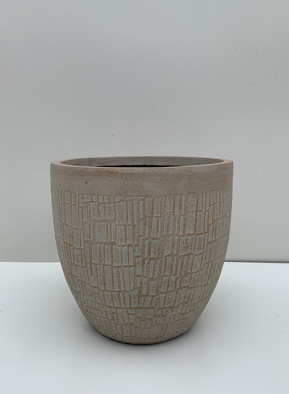 Macetero Bechamel Cuadriculado - Cilíndrico