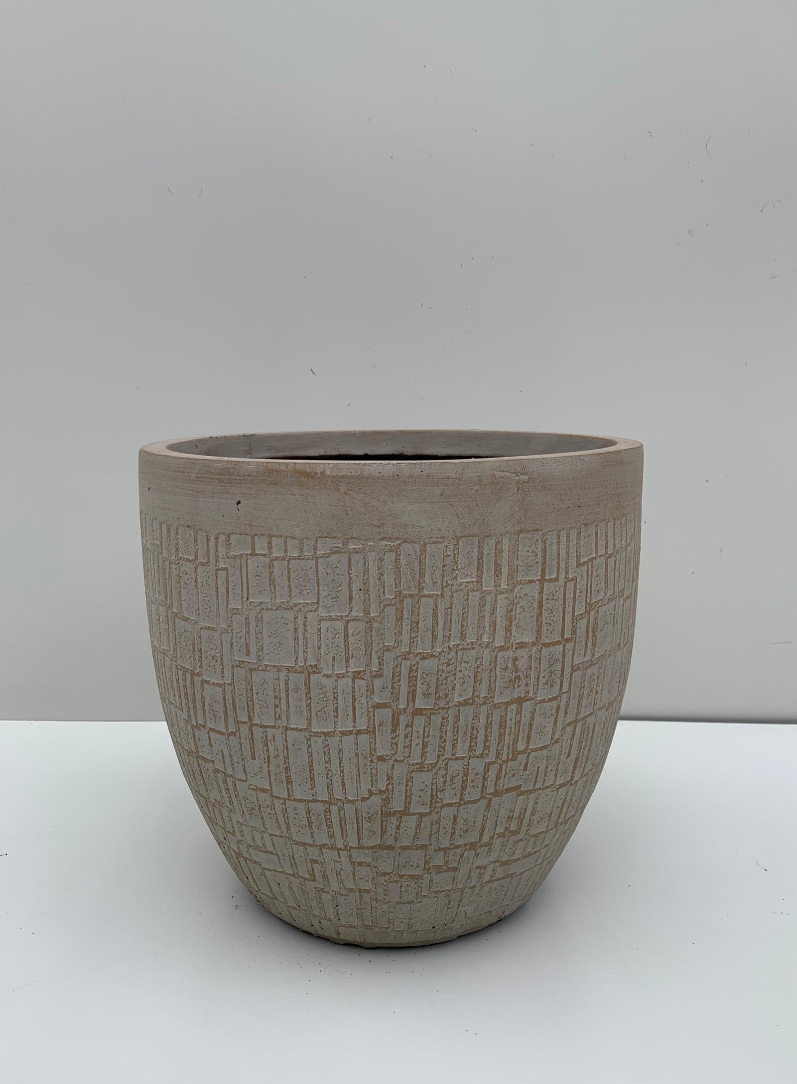 Macetero Bechamel Cuadriculado - Cilíndrico