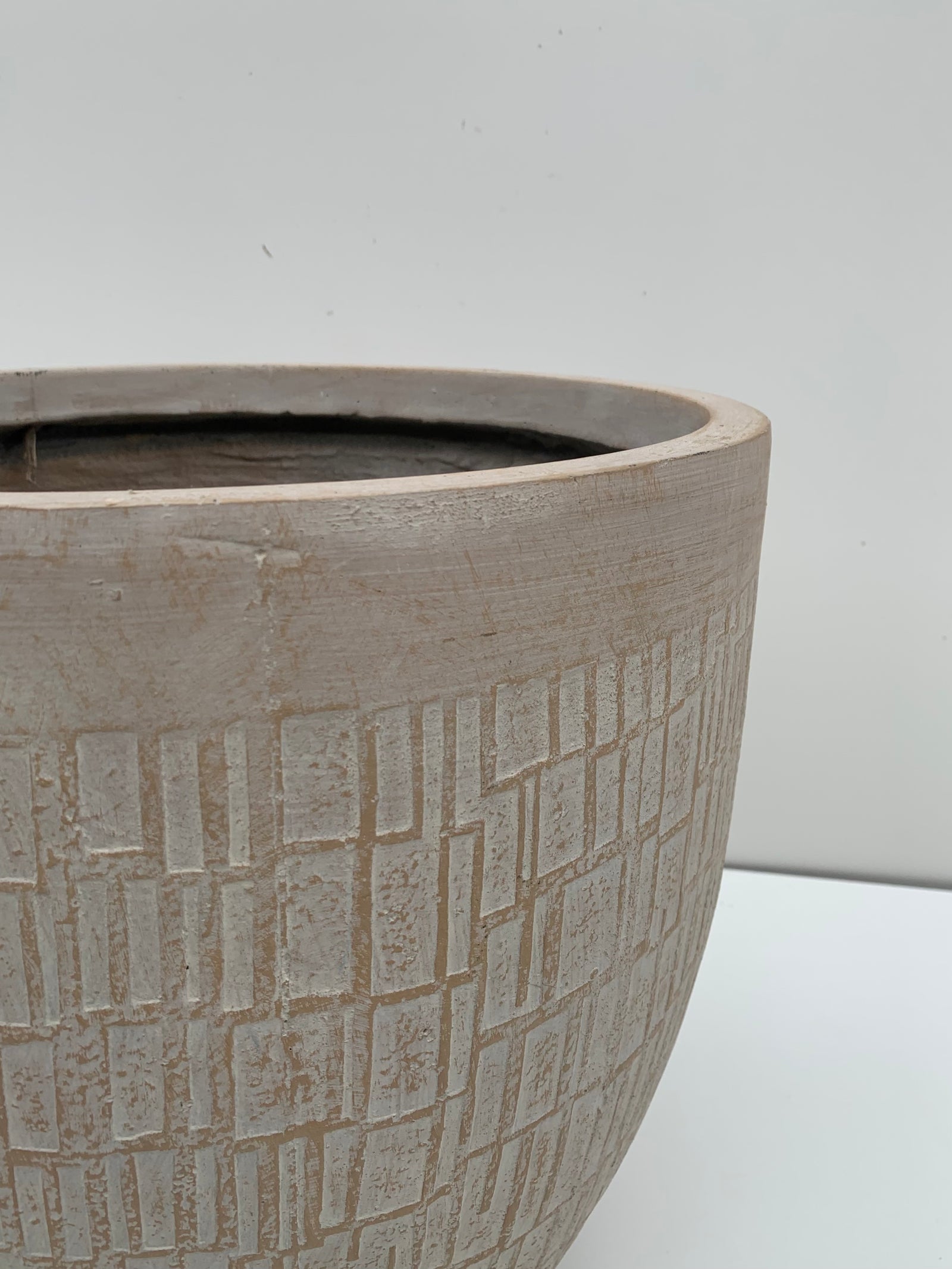 Macetero Bechamel Cuadriculado - Cilíndrico